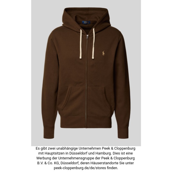 Polo Ralph Lauren Herren Dunkelbraun Sweatjacke Mit Kapuze Mittel