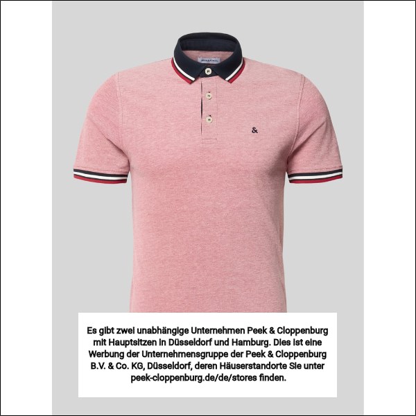 Jack & Jones Herren Poloshirts Rot Gr. Extra Groß