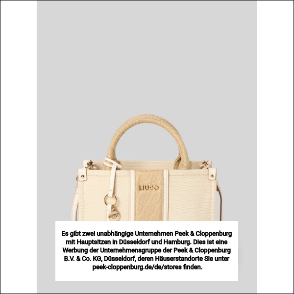 Liu Jo White Damen Beige Handtasche Mit Label-Applikation Modell 'Ridhi' Größe 1