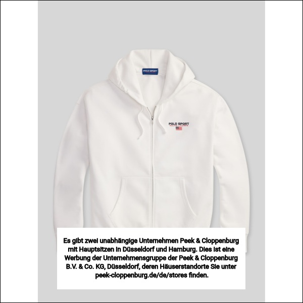 Polo Ralph Lauren Herren Offwhite Relaxed Fit Sweatjacke Aus Baumwoll-Mix