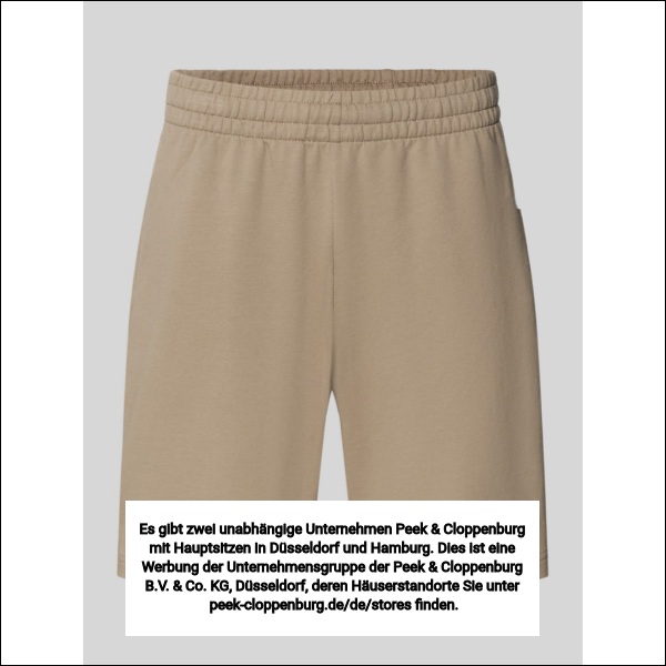 Ea7 Emporio Armani Herren Beige Shorts Mit Elastischem Bund Und Logo