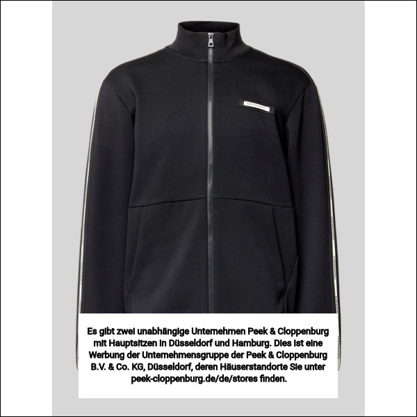 Ea7 Emporio Armani Herren Schwarz Sweatjacke Mit Stehkragen Und Zweiwege-Reißverschluss Xxxl