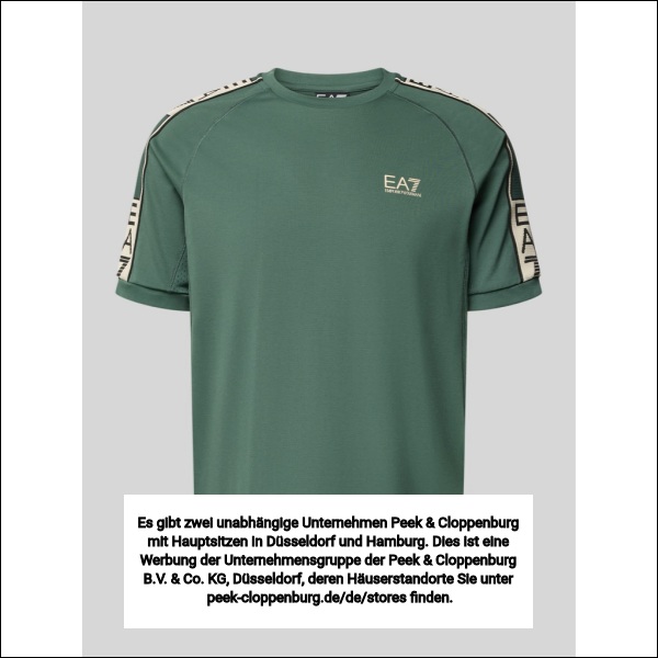 Ea7 Emporio Armani Herren Gruen T-Shirt Aus Viskose-Mix Mit Logo