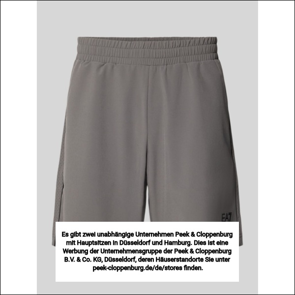 Ea7 Emporio Armani Herren Mittelgrau Shorts Mit Logo