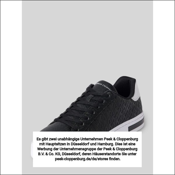 Armani Exchange Herren Sneaker Low Schwarz Gr. 45
