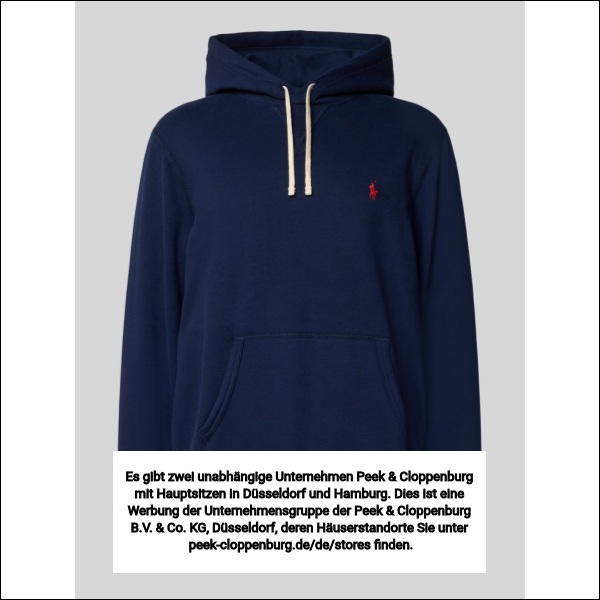 Polo Ralph Lauren Herren Marine Hoodie Mit Label-Stitching