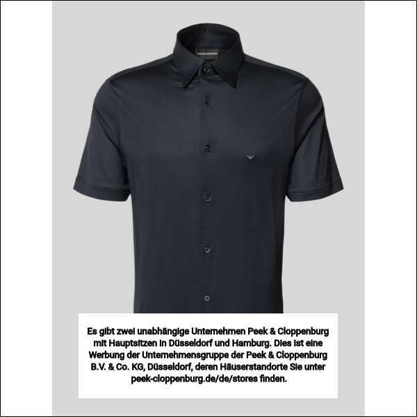 Emporio Armani Herren Marine Freizeithemden, Blau, Gr. Extra Groß