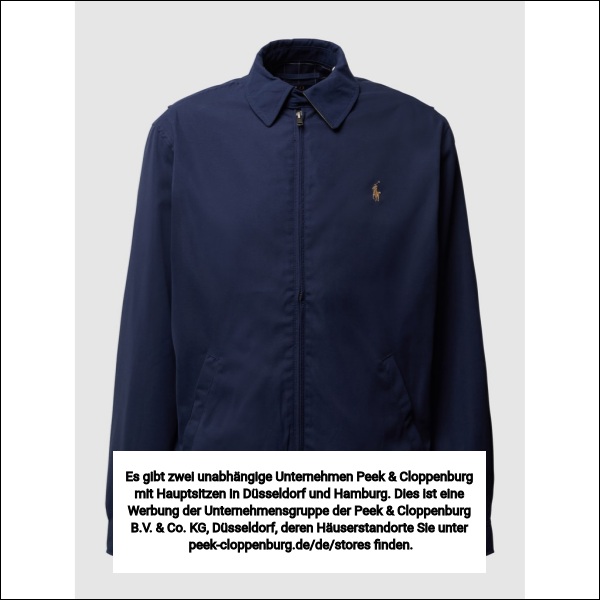 Polo Ralph Lauren Herren Marine Jacke Mit Label-Stitching